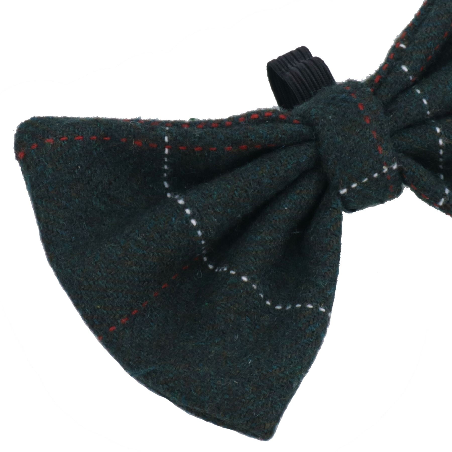 Nœud papillon élégant en tweed vert pour chien, taille unique, avec boucle de collier, pour chiens à la mode