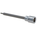 Embout de clé Allen à six pans creux à tête sphérique longue de 3 mm 3/8 po, portée profonde de 85 mm, Cr-V