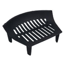Grille de foyer de 14 po pour foyer de 16 po en fonte avec panier avant ouvert noir