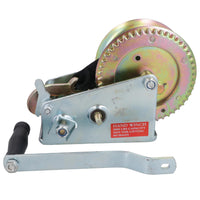 2000LB Hand Strap Winch Boat Caravan Trailer Marine Puller Hoist Gear TE826
