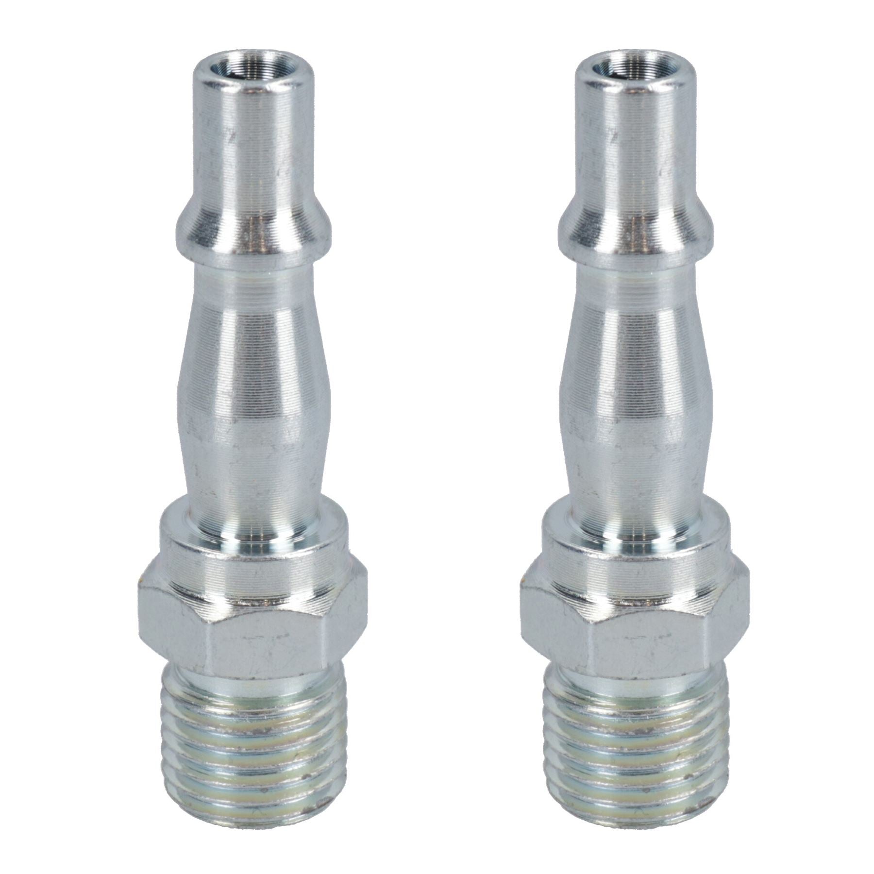 Air Line Hose Fitting Connector Male Quick Release 1/4 Male Thread 2pk