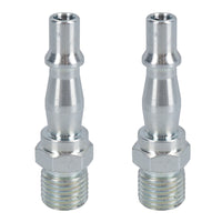 Air Line Hose Fitting Connector Male Quick Release 1/4 Male Thread 2pk