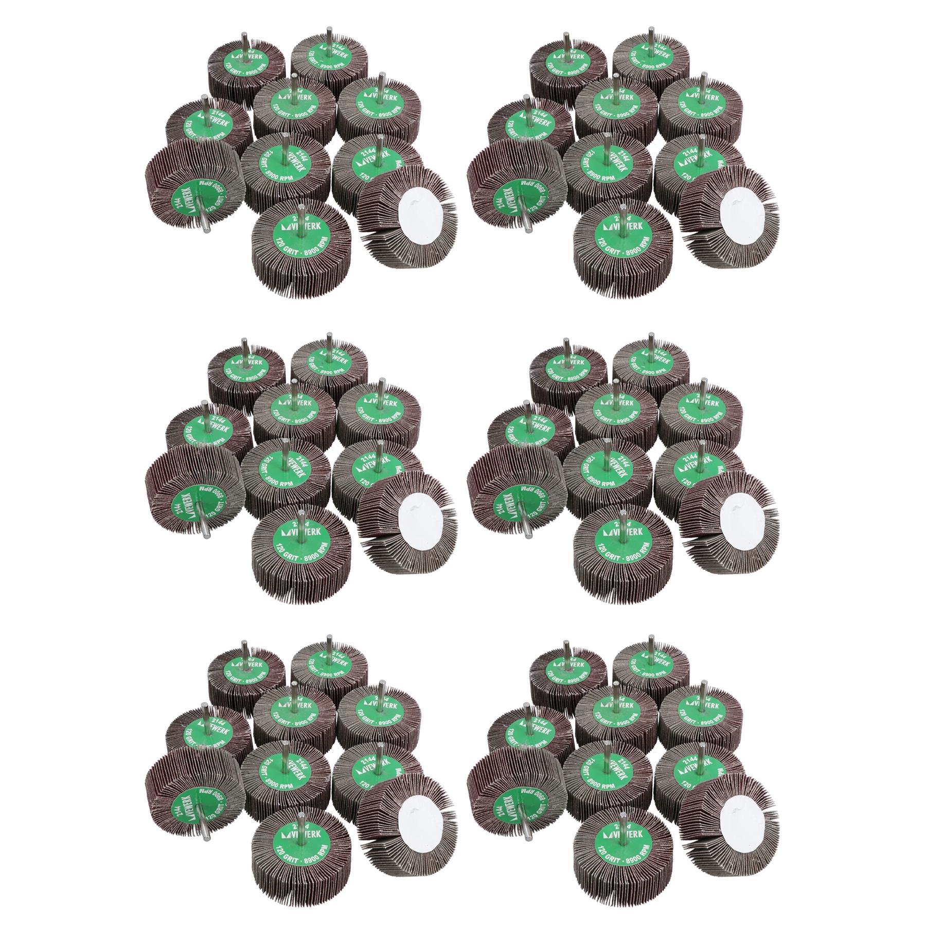 120 Grit 80mm Flap Wheel Disc Abrasive Sanding Pads For Drills Grinders 6mm Shank