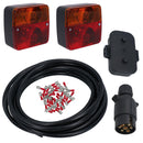 Trailer Light Wiring Kit - Small Lights, Plug, Junction Box, 5m Wire, Terminals