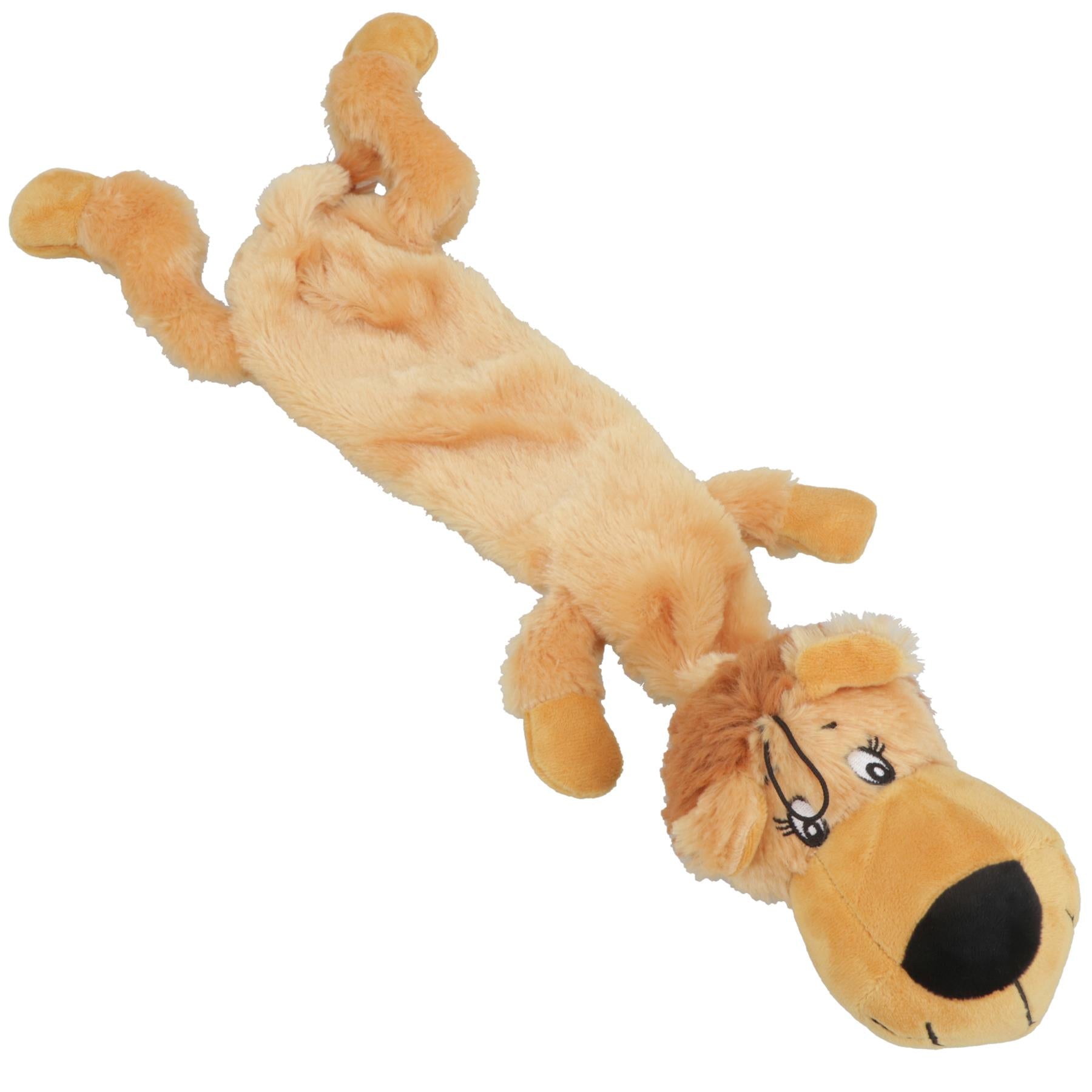Plüsch-Hundespielzeug „Wild Crinkler Lion“ in superweichem, ungefülltem Zustand mit Quietschfunktion, 60 x 14 x 9 cm