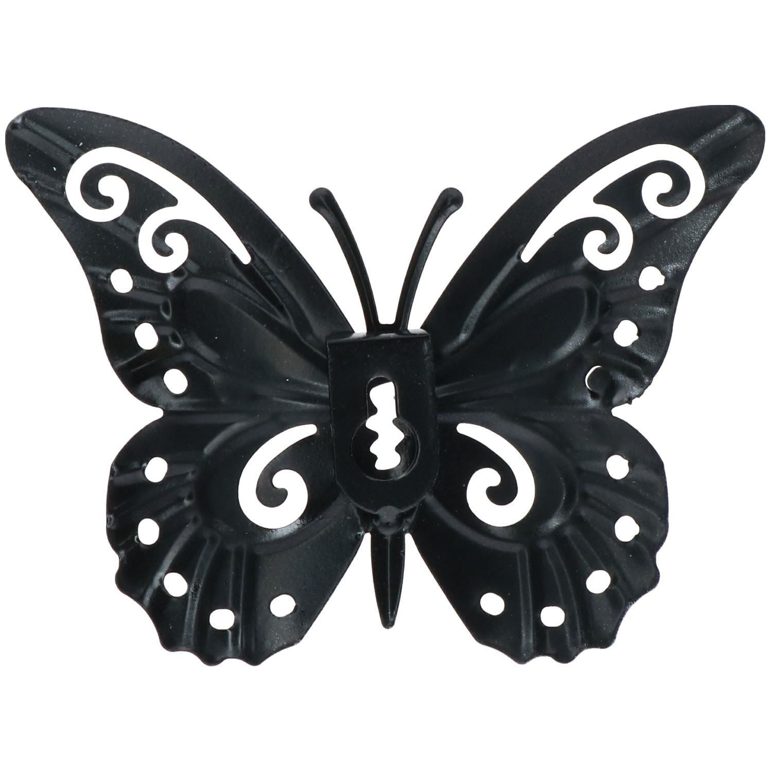 Set of 8 Yellow Small Metal Butterflies Garden/Home Wall Art Ornament