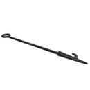 Fireplace Poker Fire Poker for Coal Wood Fires with Log Turning Hook Loop Handle