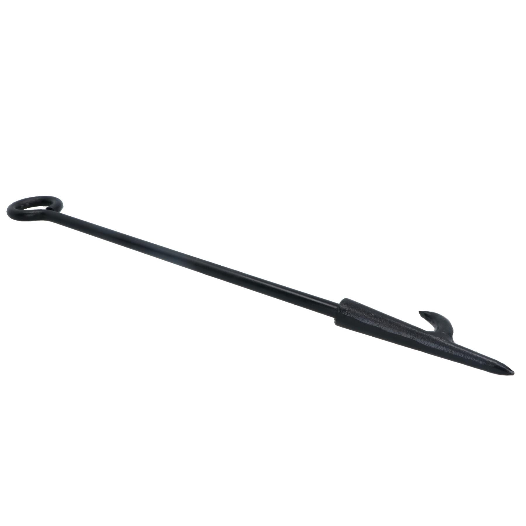 Fireplace Poker Fire Poker for Coal Wood Fires with Log Turning Hook Loop Handle
