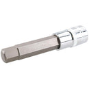13mm Hex Allen Key Long Bit Internal Socket Metric 1/2" Drive 100mm Length Cr-V