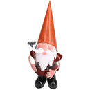 Gnome mit Rechen Garten Skulptur Ornament Statue Metall Dekoration Hause Rasen