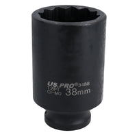 38mm Metric 1/2” Drive Deep Rear Hub Axle Nut Socket 12 Sided Bi-Hex