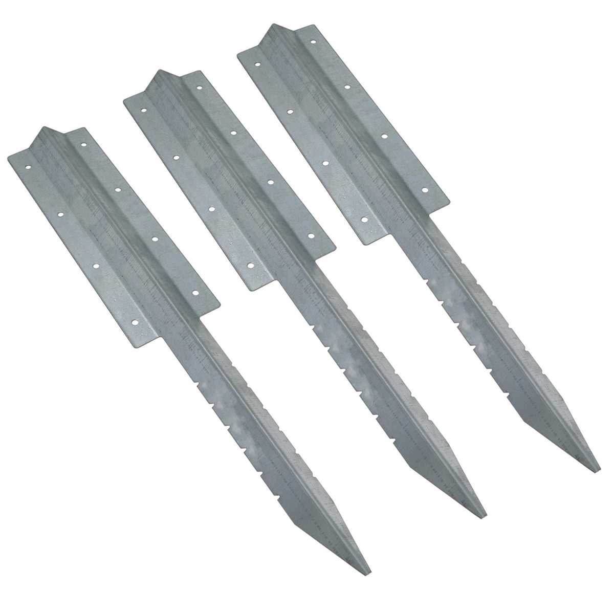 Garden Double Sleeper Straight Support Spike Stake Galvanised Steel 670mm