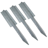 Garden Double Sleeper Straight Support Spike Stake Galvanised Steel 670mm