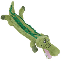 Plüsch-Hundespielzeug „Wild Crinkler Alligator“ ohne Füllung, superweich, mit Quietschfunktion, 60 x 14 x 9 cm