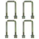 4 Pack M10 40mm x 88mm U-Bolt N-Bolt for Trailers with Nuts HIGH TENSILE