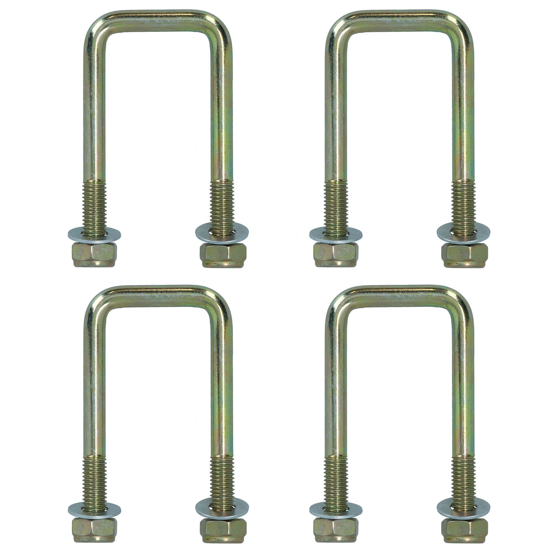 4 Pack M10 40mm x 88mm U-Bolt N-Bolt for Trailers with Nuts HIGH TENSILE