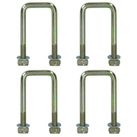 4 Pack M10 40mm x 88mm U-Bolt N-Bolt for Trailers with Nuts HIGH TENSILE