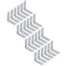 50mm (2in) Corner Brace Bracket Set L Shaped Mending Reinforcing Plate