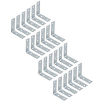 50mm (2in) Corner Brace Bracket Set L Shaped Mending Reinforcing Plate