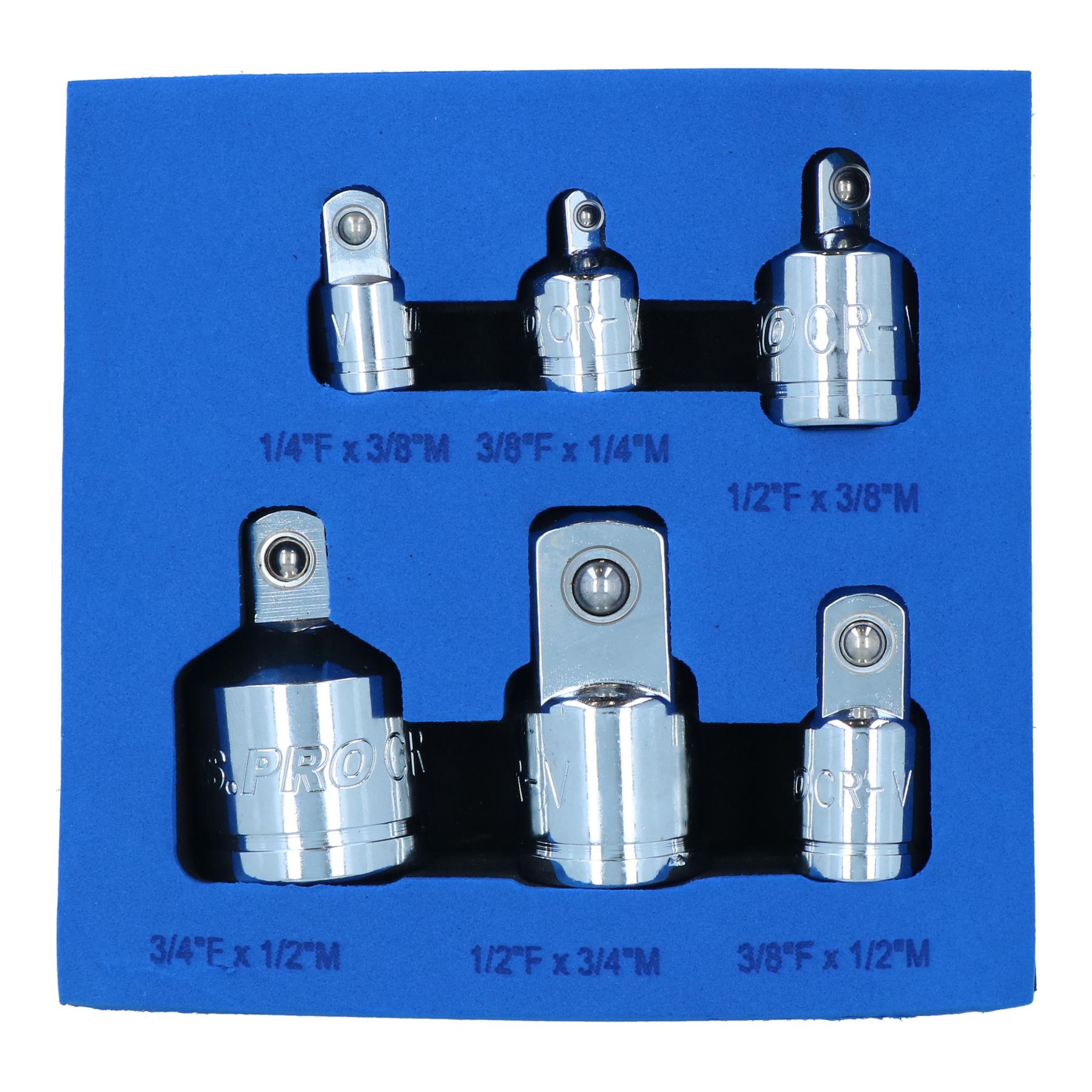 6pc Socket Reducer Adapter Adaptor Step Up Step Down Socket Converter Set