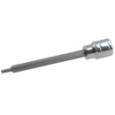 Embout de clé Allen à six pans creux à tête sphérique longue de 3 mm 3/8 po, portée profonde de 85 mm, Cr-V