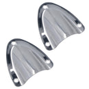 Couvercle de drain de grille d'aération en forme de coquille en acier inoxydable poli 45 mm
