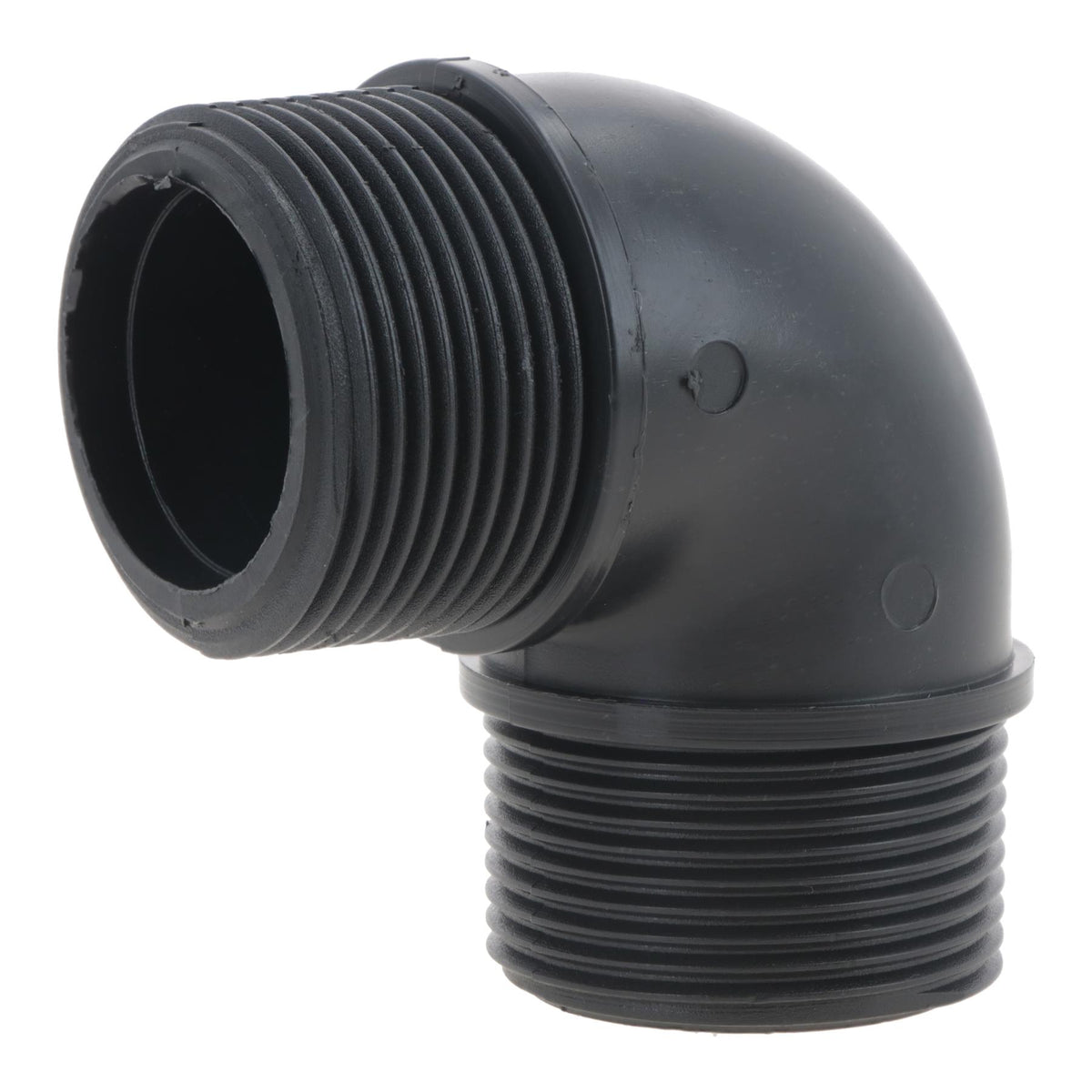 Polypropylene PP 1-1/4in BSP Male x Male Threaded 90° Elbow Connector