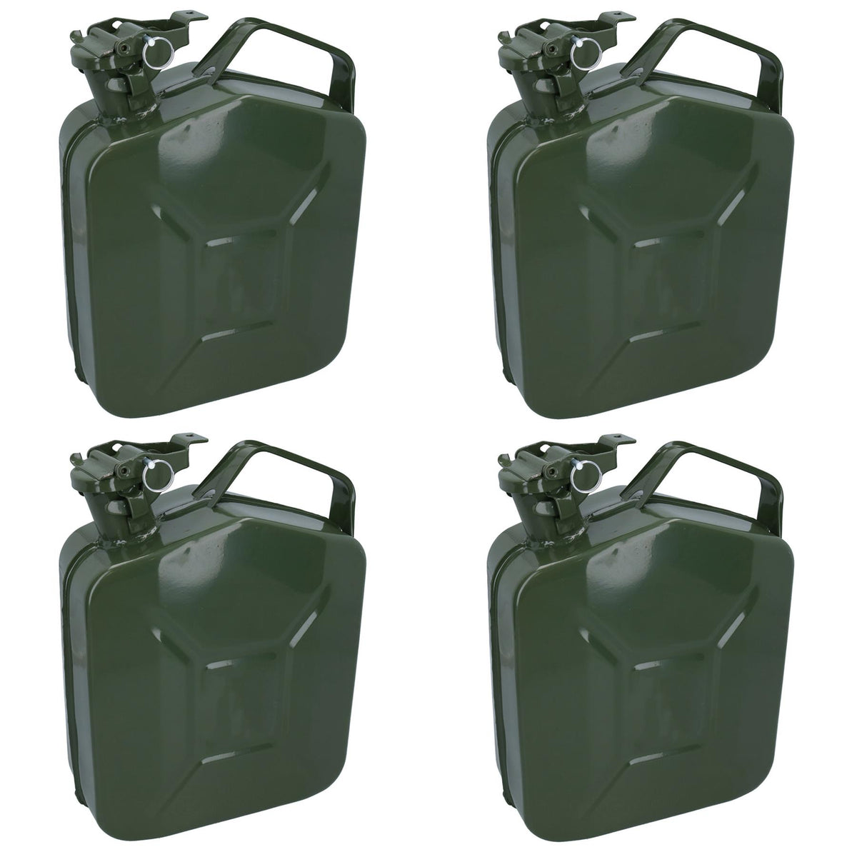 20 LTR Metal Fuel Jerry Can Holder Storage for Petrol Diesel Oil Container 4pc