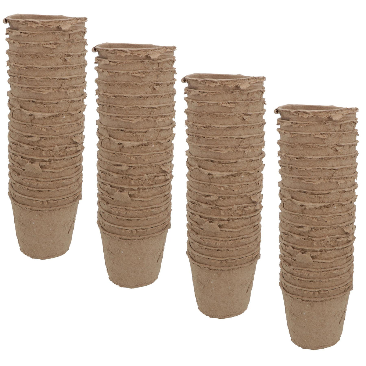 Biodegradable Fibre Plant Pots For Seeds Seedlings Cuttings Round 6 x 6.5cm