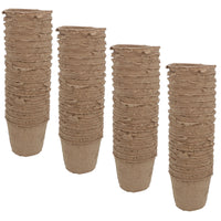 Biodegradable Fibre Plant Pots For Seeds Seedlings Cuttings Round 6 x 6.5cm