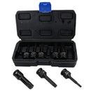1/2" Drive Deep Impact Impacted male Torx Star Sockets T30 - T80 8pc Set