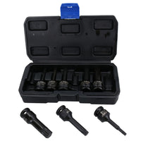 1/2" Drive Deep Impact Impacted male Torx Star Sockets T30 - T80 8pc Set
