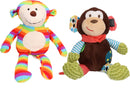 Jouet en peluche pour chien Rainbow Sonny &amp; Mitchel Monkey avec couinement