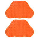 2PK Orange Interactive Dog Slow Lick Mat With Suction Cups Food Accessories