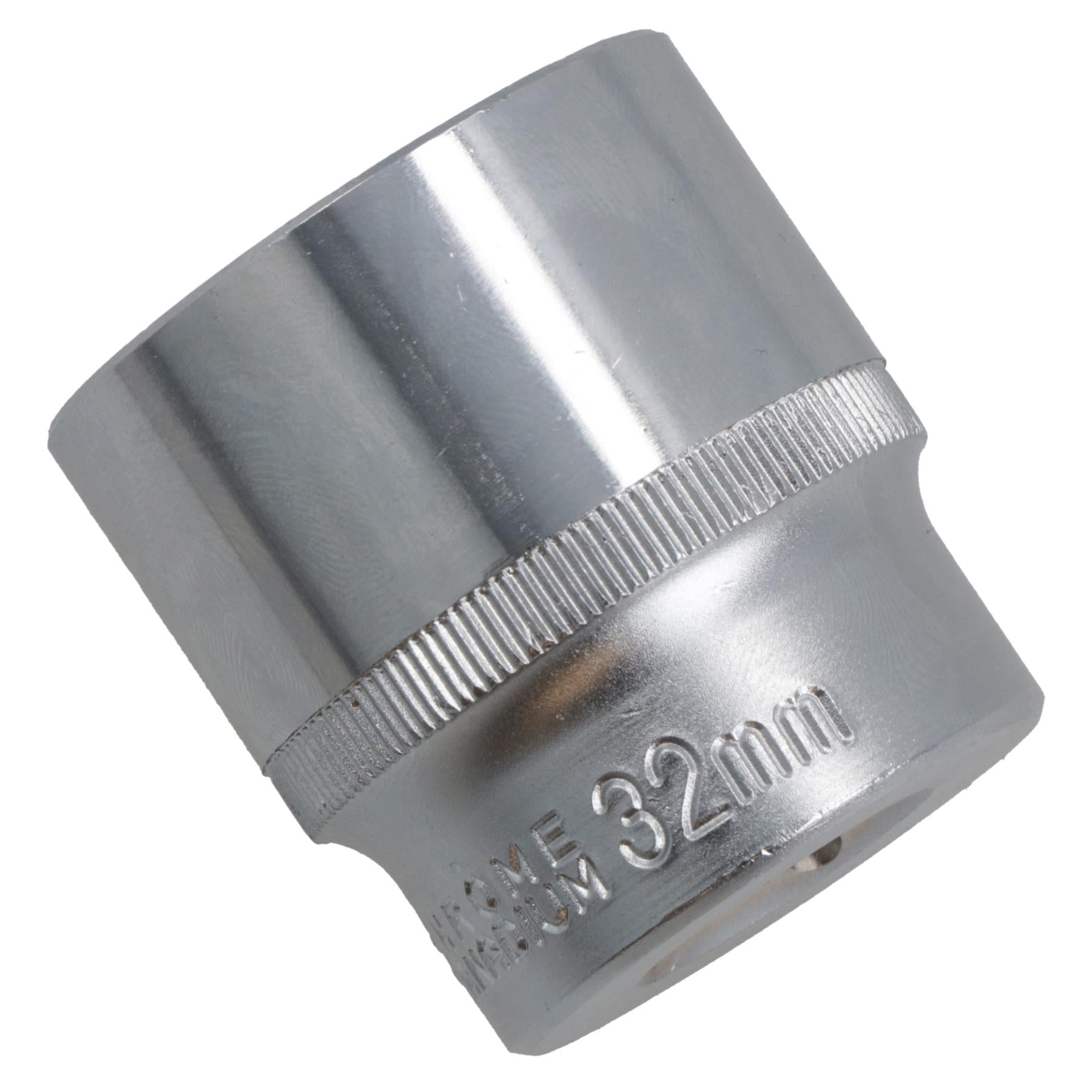Douille à 6 pans 32 mm 1/2" Super Lock métrique peu profonde CRV à poignée moletée TE794