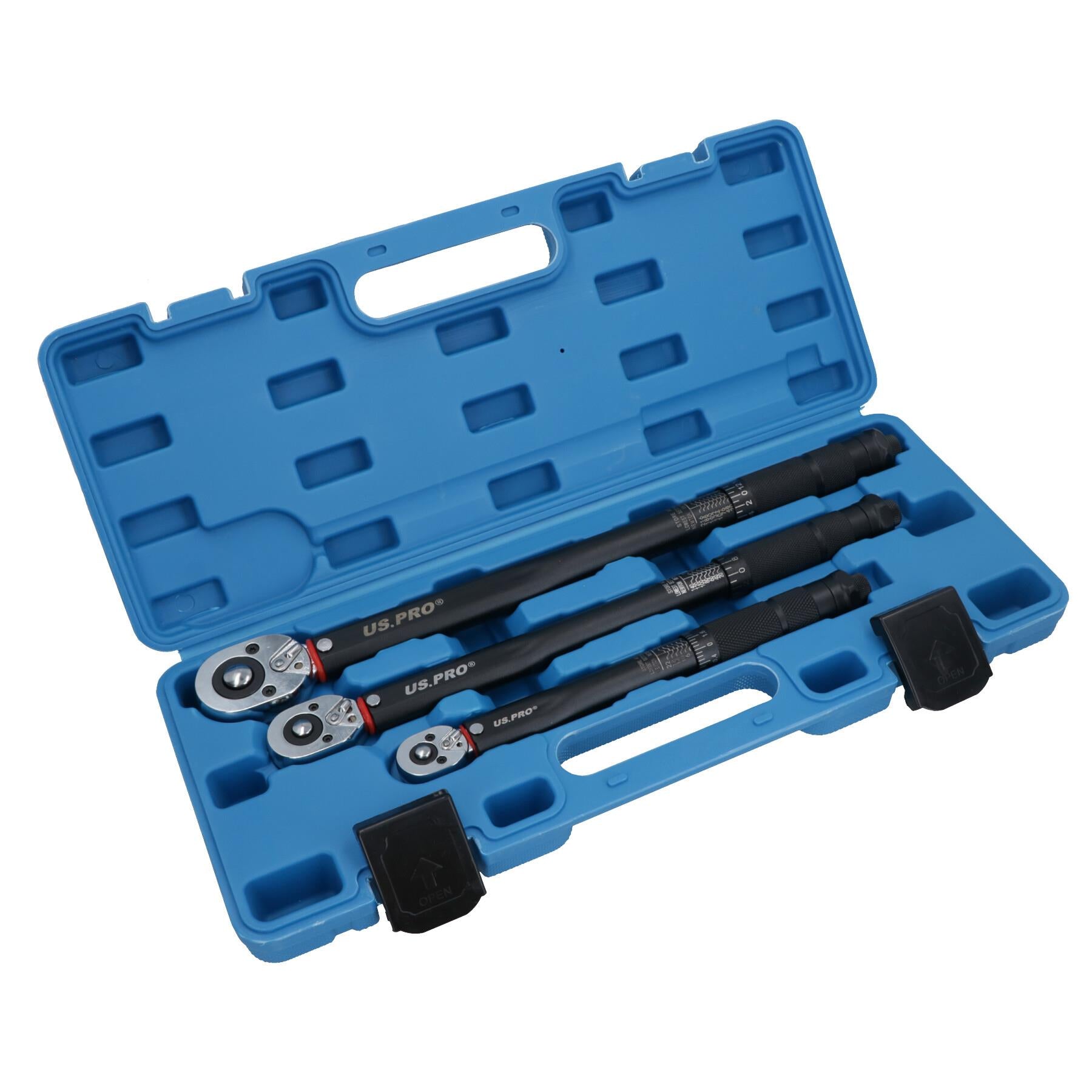 3pc Calibrated Adjustable Torque Wrench 2 - 230Nm 17 - 170ft/lbs Mixed Drive