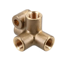 Brass Brake Pipe Fitting 4 Way Adaptor M10 x 1mm for 3/16" Pipe T Piece