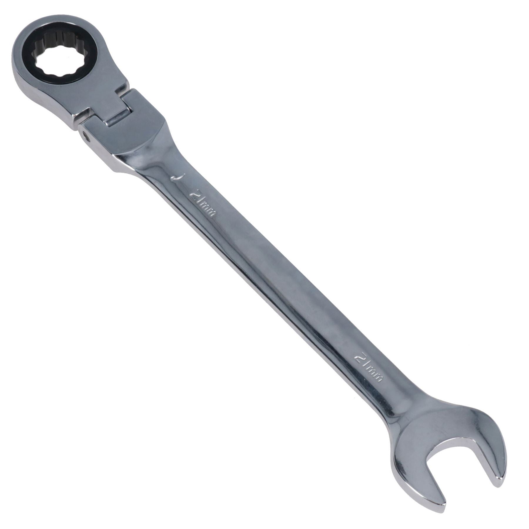 21mm Metric Flexible Combination Ratchet Spanner wrench 12 Sided 72 Teeth
