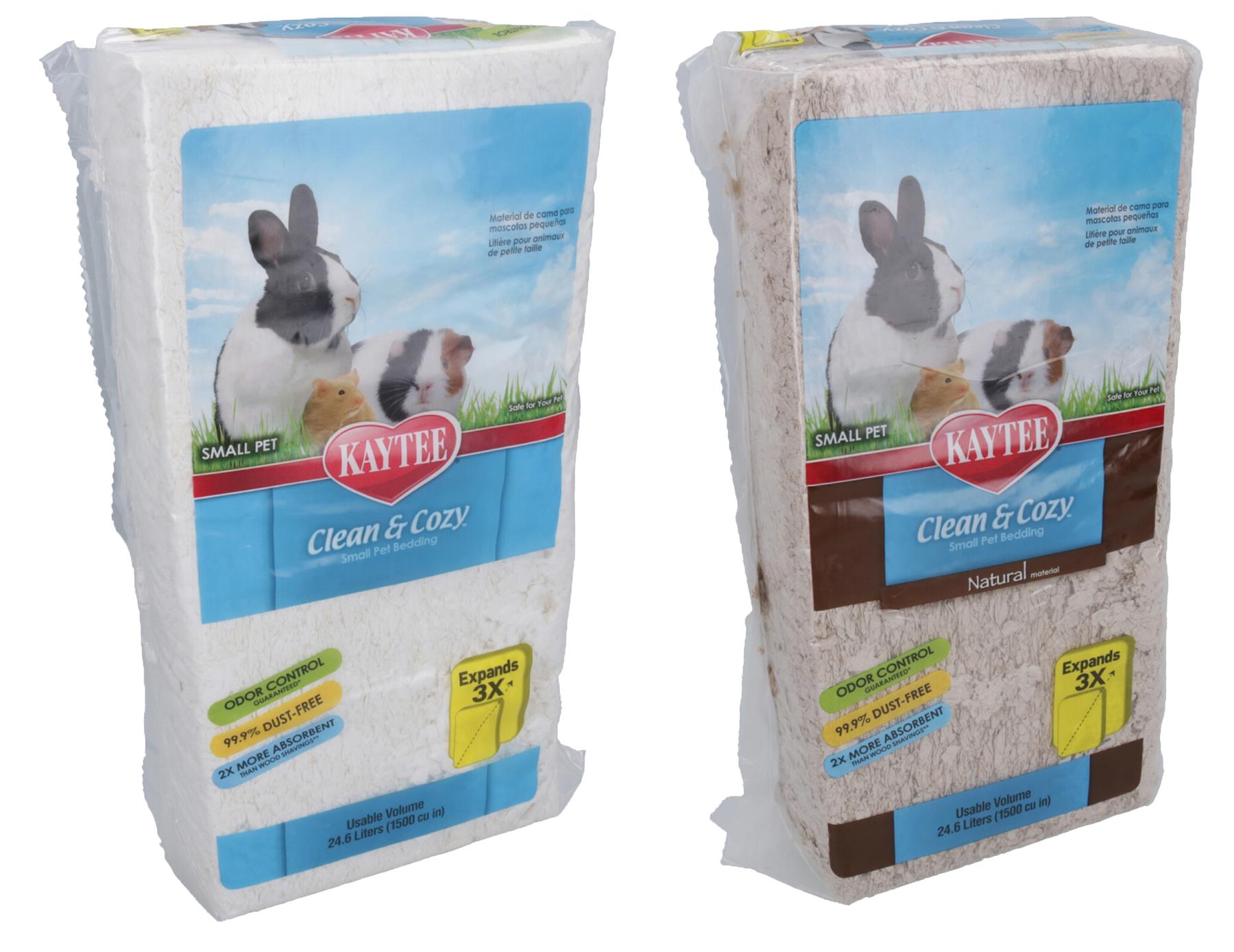 Litière pour petits animaux Clean &amp; Cozy de 24,6 L, 99 % sans poussière, contrôle des odeurs