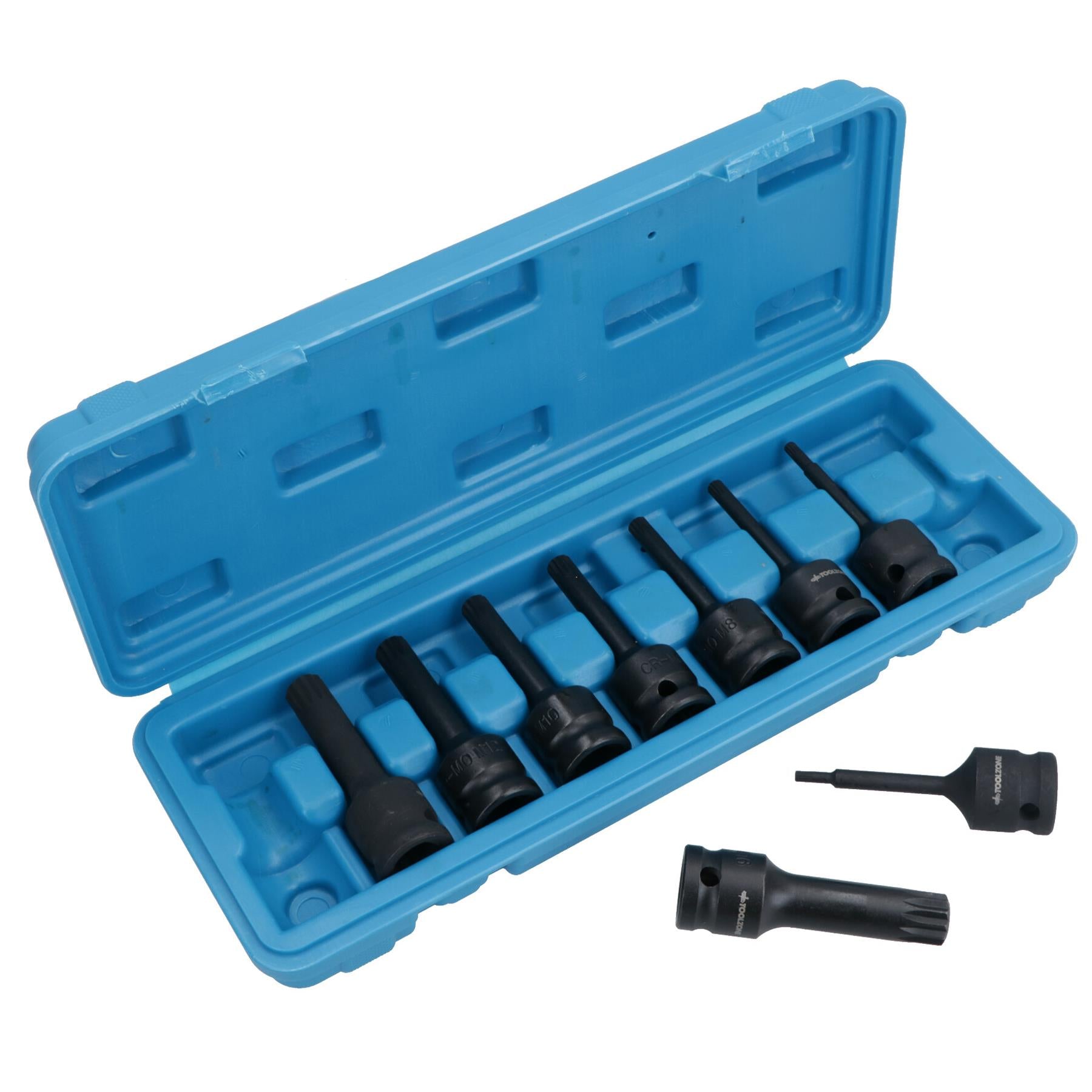 1/2in Drive Deep Spline Triple Square Sockets Impact Impacted 4 – 16mm 9pc