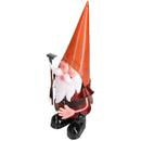 Gnome mit Rechen Garten Skulptur Ornament Statue Metall Dekoration Hause Rasen