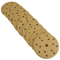 150mm Sanding Discs Aluminium Oxide Abrasive 320 Grit 15 Hole Hook + Loop