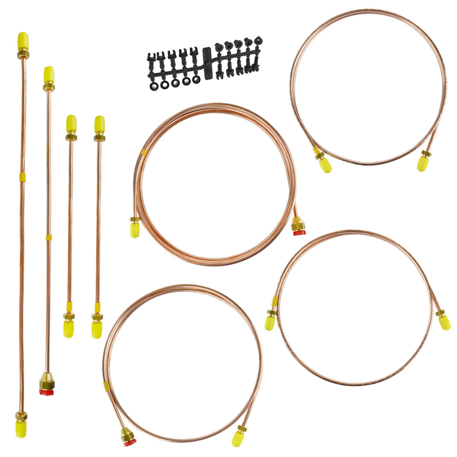 Full Copper & Brass Brake Line Fitting Set to fit Triumph TR3 / 3A With Discs