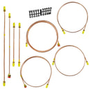 Kit de raccords de conduite de frein entièrement en cuivre et laiton pour Triumph TR3 / 3A avec disques