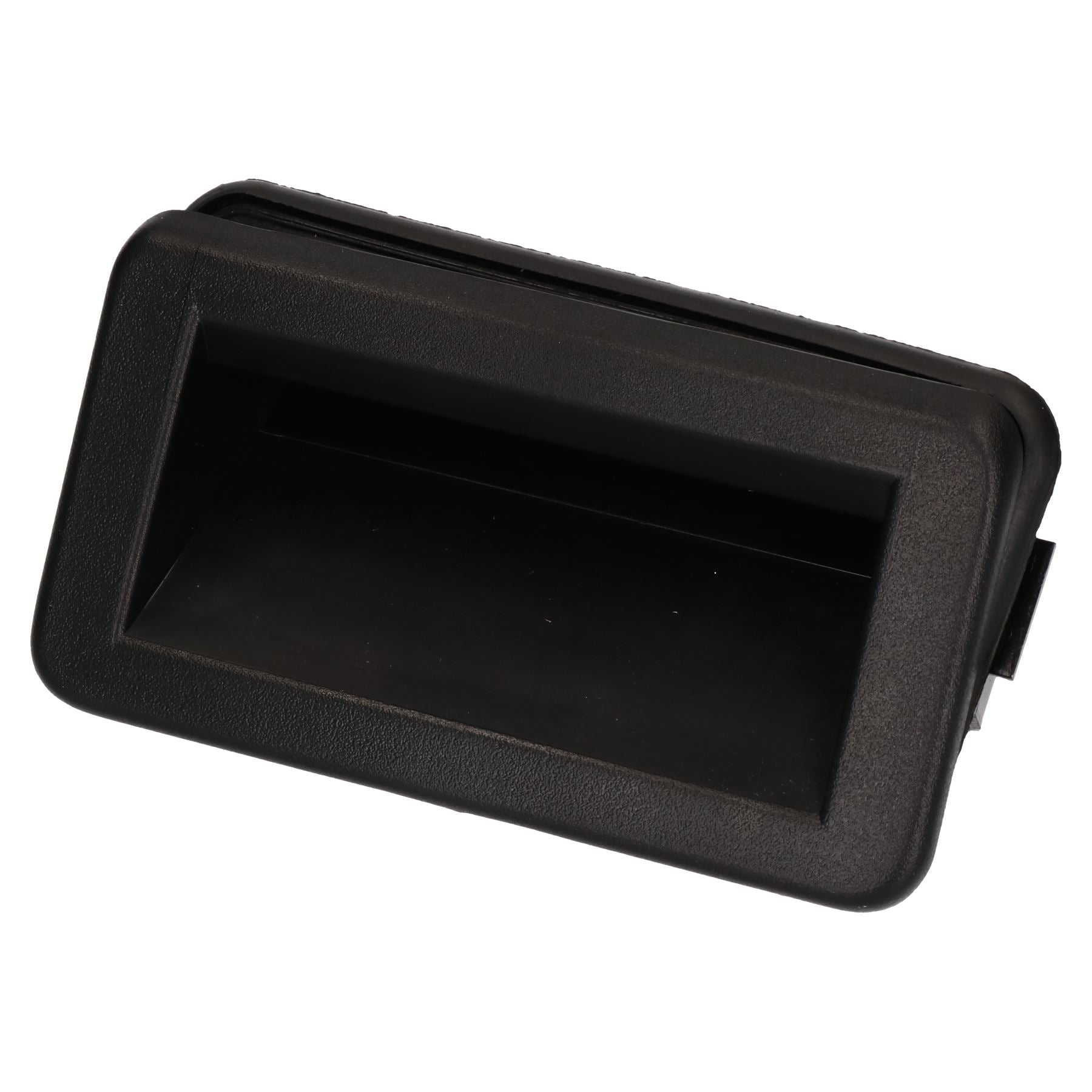 Grande poignée de porte affleurante 130 mm ABS noir Insert de poche pour doigts Montage à vis