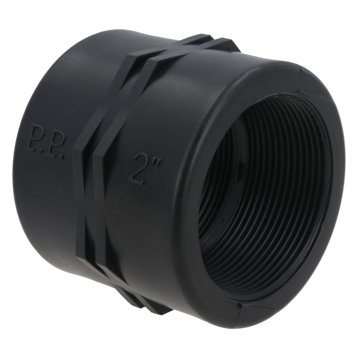 Polypropylene PP Female Threaded Pipe Fitting Sockets 2in – 2in BSP