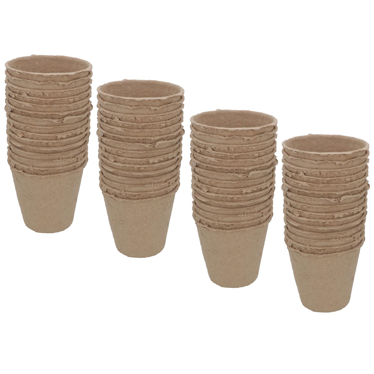 Biodegradable Fibre Plant Pots For Seeds Seedlings Cuttings Round 8 x 8cm