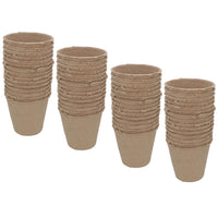 Biodegradable Fibre Plant Pots For Seeds Seedlings Cuttings Round 8 x 8cm