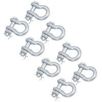 Galvanised Bow Shackle Safety Pin 1/2in (12.5mm) 2.0T to US Fed Spec