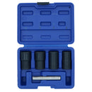 5pc 1/2" Twist Socket Broken Studs Nuts Wheel Lock Nut Remover 17mm - 22mm